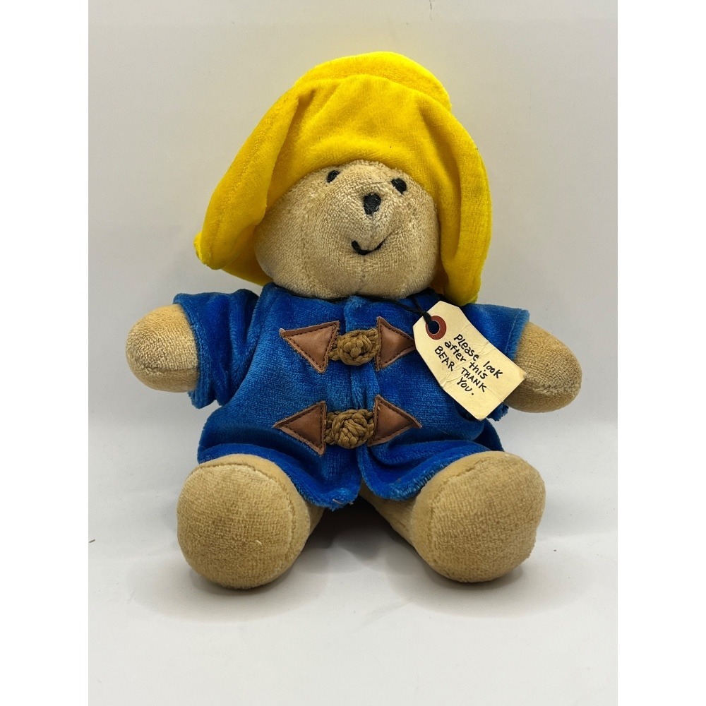 Eden Paddington Bear Plush‎ Stuffed Animal Toy Blue Coat Yellow Hat